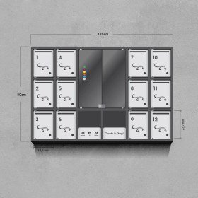 Resim 1001 Dijital - 14 Dairelik Apartman Ilan Panosu ve Posta Kutusu 