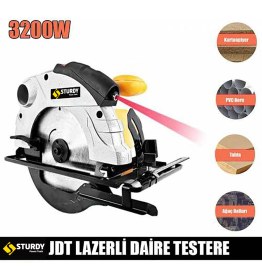 Resim Sturdy Power Tools 550 Watt Sjs Lazerli Metal Şanzuman Daire Testere Elmas Ağızlı 185 mm Bıçak 