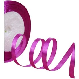 Resim Saten Kurdele 6 mm Fuşya 2 Metre 