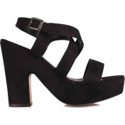 Resim Fitbas 111096 008 Kadın Siyah Süet Büyük & Küçük Numara Platform Ayakkabı 