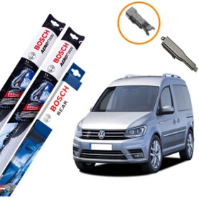 Resim Bosch Vw Caddy Ön Ve Arka Silecek Takımı Aerotwın 2007-2017 