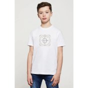 Resim Qivi Burç Yay Sagittarius Baskılı Çocuk Beyaz Tshirt 