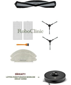 Resim Roboclinic Karaca Vantuz Off-Road RSO07 2 in 1 Robot Süoürge Uyumlu Yedek Fırça,Hepa Filtre,Mop Seti-8 Parça 