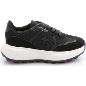 Resim Dgn Brt2427 Kadin Bağcikli Kalin Tabanli Sneaker Ayakkabi Siyah 