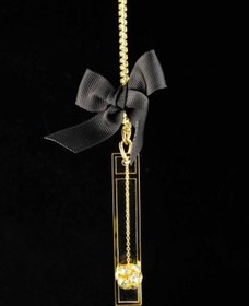 Resim TASARIM ARABAM ATİKE ELİF AKIN Gold Şeffaf Dikiz Süsü I Harf 