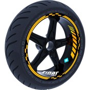 Resim Çınar Extreme Taksi Sarısı Moto Gp Iç Dış Jant Şeridi Takım Sticker Çınar Extreme 