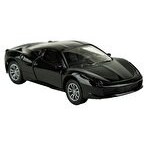 Resim Die Cast Sesli ve Işıklı Çek Bırak Siyah Spor Araba 