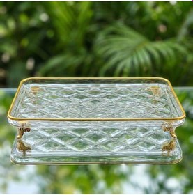 Resim Çnr Home Collection Paşa Bahçe Yeni Desenli Ayakli Borcam Gold 