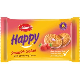 Resim Aldiva Happy Çilek Kremalı Bisküvi 6x56 G 