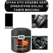 Resim Derby Siyah Deri Döşeme Çatlak Giderici Dolgu Tamir Macunu 