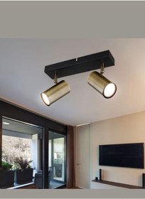 Resim Mylights Demet Habek 30cm Panasonic Gün Işığı Led Ampullü Hareketli Avize Led Spot Eskitme - Siyah 