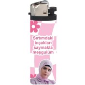 Resim Çakmak Sırtımdaki Bıçak Nilay Baskılı Klasik Çakmak 