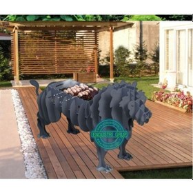 Resim Endüstri Grup - Aslan Figürü Heykel Kömürlü Mangal Barbekü Izgara 