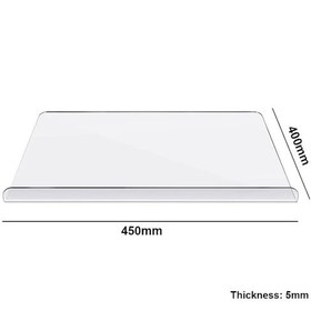 Resim Vkemall Kalıcı Akrilik Kesme Tahtası 45x40cm 5mm Kalın Kenar Anti Kayma Ev Fırın Mutfak Sebze Meyve Kesi Gümüş 