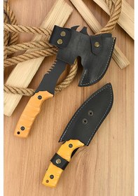 Resim Merttools 2 Li Outdoor Balta Bıçak Set Kamp Baltası Şef Bıçağı Budama Baltası Yeni Mode Lkamp Seti 