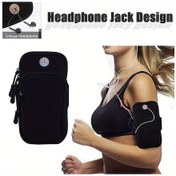 Resim Chenkestoreone Siyah Su Geçirmez Koşu Kol Çantası Telefonunu Güvenle Sakla 