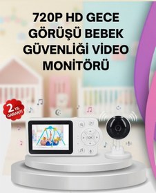 Resim 720p Hd Gece Görüşlü Ekranlı Kablosuz Bebek Kamerası 