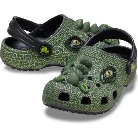 Resim Crocs Yeşil Erkek Çocuk Plaj Terliği 211372-CLASSIC Iam Scary Dino Clog 