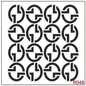 Resim Ardışık Desen Stencil Şablon 30X30 R-048 