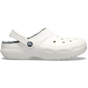 Resim Crocs Classic Lined Clog Unisex Beyaz İçi Yünlü Günlük Terlik 203591-1om Beyaz 