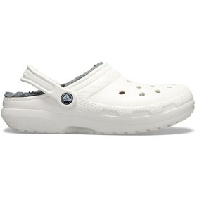 Resim Crocs Classic Lined Clog Unisex Beyaz İçi Yünlü Günlük Terlik 203591-1om Beyaz 