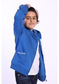 Resim Toontoy Kids Toontoy Erkek Çocuk Cep Dıfferent Style Tıme Baskılı Hırka Gri Melanj 
