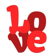 Resim Tsc I Love Sticker Yapıştırma 16 cm 