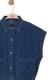 Resim NK Kız Çocuk Spain Denim Yelek 8-14 Yaş Mavi 