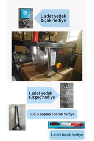 Resim Arsel 22 No Et Kıyma Makinesi Ileri Geri Çevirme Özellikli, Çift Devirli (1 BIÇAK,SÜZGEÇ,SUCUK APARATI) 