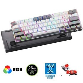 Resim Miaxtreme T60 Max Pro Türkçe Q Mini Rgb Red Switch App Uygulamalı Oyuncu Klavyesi 
