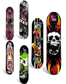 Resim Başlangıç Kaykay 60 Cm Tahta Gövde Çocuk Kaykayı Çok Renkli 