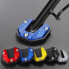 Resim Yüksek Kaliteli Alüminyum Alaşımlı Motosiklet Ayak Pedi Uzatıcı - Sokak Motosikleti Yan Standı Destek Plakası Aksesuarı 