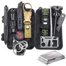 Resim Symbee 13 Parçalı Çok Amaçlı Kampçılık Ve Avcılık Takımı - Dayanıklı Metal Acil Durum Ekipmanı 
