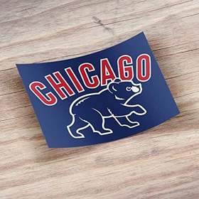 Resim Bear Cub The City of Chicago Sport Beyzbol Araba Tampon Çıkartması Çıkartma 14,7 cm X 10,8 cm 