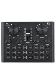 Resim Genel Markalar V8 Plus Canlı Yayın Ses Kartı Stüdyo Kayıt 15 Efekt Mikrofon 