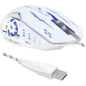 Resim Hello HL-4725 Kablolu 3600 Dpı 6 Tuş Fonksiyonlu Beyaz Gamıng Mouse 