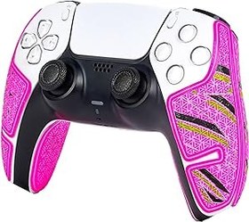 Resim Oyun Deneyiminizi Shadow Boolt Controller Grips ile Geliştirin - Çok Dokulu, Ter, Önceden Kesilmiş Tutamak Bandı, PS5 DualSense (Pembe ve Gümüş ve Yeşil) ile Uyumlu 