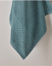 Resim English Home Border Check Pamuk Banyo Havlusu 70x140 Cm Petrol Petrol 