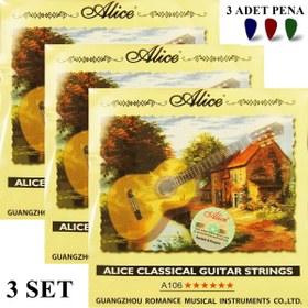 Resim FRANSUA Alice Klasik Gitar Teli Takımı Orijinal Ürün 3 Paket ( 3 Set ) 