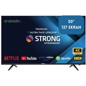 Resim Strong MT50ES8000F 50" 127 Ekran Uydu Alıcılı 4K Ultra HD Wifili Ultra İnce Çerçeve Android Smart TV 