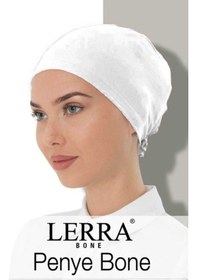 Resim Dikişli Penye Bone Beyaz 