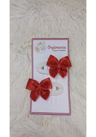 Resim Yılbaşı Tokası- Kurdeleli Toka Kırmızı 