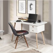 Resim REYSA MOBİLYA Balbina Çalışma Masası Beyaz 