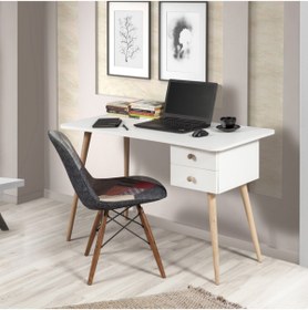 Resim REYSA MOBİLYA Balbina Çalışma Masası Beyaz 
