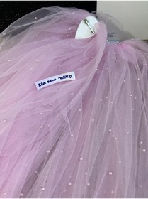 Resim bba new trend 5 RENK SUNUM,Gelin Duvağı, Gelinlik Aksesuarı Nikah ,incili Gelin Duvak 1,5 Mt Tokalı İncili DUVAK 