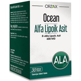 Resim Orzax Ocean Alfa Lipoik Asit 600 Mg 30 Kapsül 