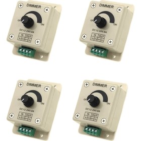 Resim 4x Dc 12V-24V LED Dimmer Denetleyicisi 5050 3528 LED Şerit Için Tek Renk Ayarlayın (Yurt Dışından) 