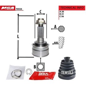 Resim Mga-70554 - Aks Kafa Dıs- Mazda: 323-famılya 98 02 " 1.5-1.6 Z5 