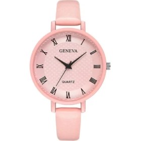 Resim Hanyang Pembe Ince Deri Izle Kadın Bilezik Saatler Moda Romen Rakamları Cenevre Kuvars-Saatler Bayan Elbise Saatler Kadın Dropshiping (Yurt Dışından) 