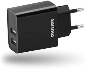 Resim Philips 2 USB-A Duvar Şarjı DLP2610 